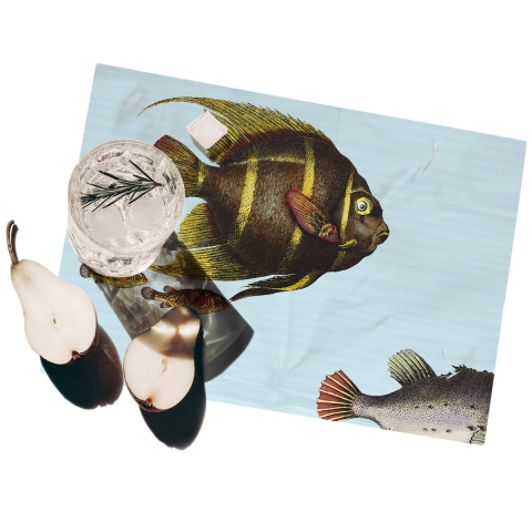 Set de 2 manteles individuales diseño marino 42x30cm Acquario Promoción