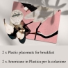 Set de 2 manteles individuales plastificados 42x30 cm Aironi Rosa Venta