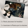 Set de 2 manteles individuales lavables jungla animales 42x30 Dark Jaguar Venta