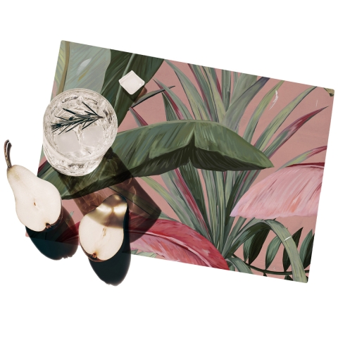 Set de 2 manteles individuales para desayuno 42x30 Bosque Rosa Promoción