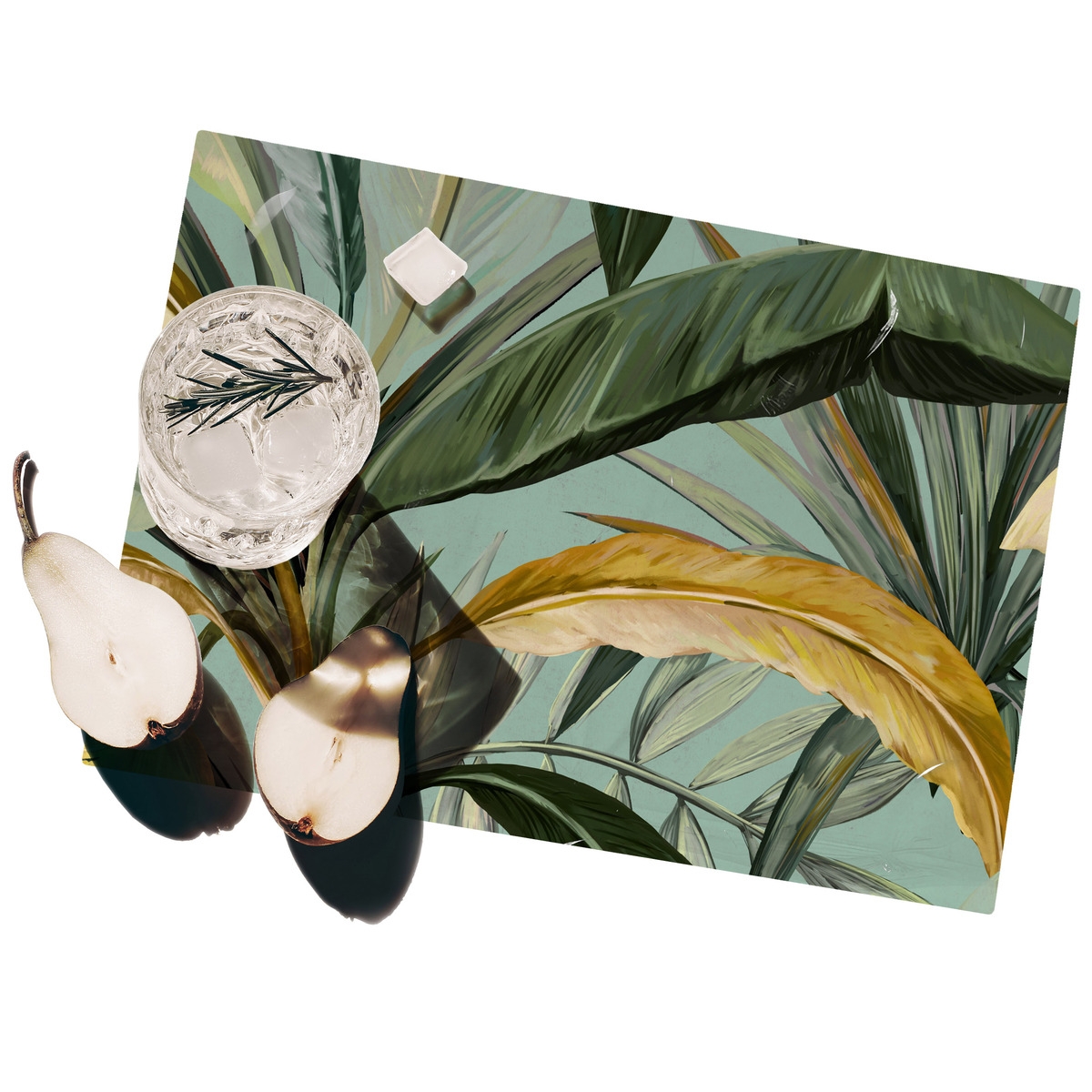 Set de 2 manteles individuales diseño botánico 42x30 Forest Verde Promoción Set de 2 manteles individuales diseño botánico 42x30 Forest Verde Promoción