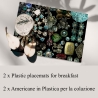 Set de 2 manteles individuales elegantes lavables para desayuno Gioielli Venta
