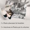Juego de 2 manteles individuales elegantes para desayuno estilo vintage Nuvole Venta