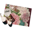 Juego de 2 manteles individuales florales de plástico lavables Velvet Promoción