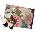 Juego de 2 manteles individuales florales de plástico lavables Velvet Promoción