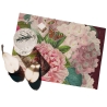 Juego de 2 manteles individuales florales de plástico lavables Velvet Promoción