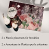 Juego de 2 manteles individuales florales de plástico lavables Velvet Venta