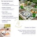Juego de 2 manteles individuales florales de plástico lavables Velvet Oferta