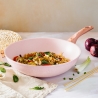 Wok antiadherente de 28 cm efecto granito rosa Bisetti Stonerose Venta