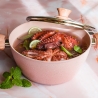 Juego de 10 piezas de utensilios de cocina para inducción efecto granito rosa Stonerose Elección