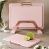 Juego de 3 tablas de cortar de plástico efecto granito rosa Bisetti Stonerose Venta