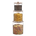 Set de 3 tarros de cocina apilables ahorraespacio conservación frescura Stonerose Oferta