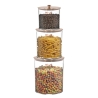 Set de 3 tarros de cocina apilables ahorraespacio conservación frescura Stonerose Oferta