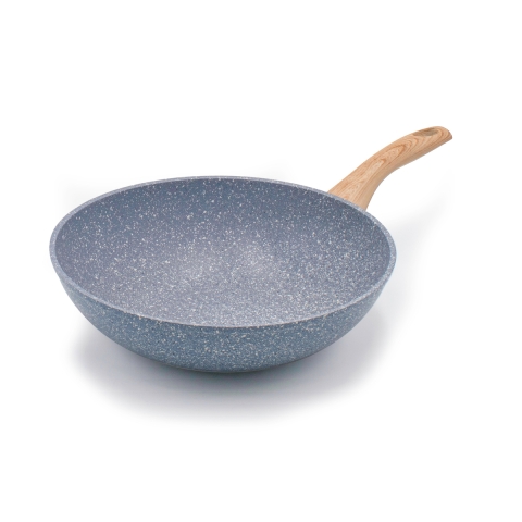 Wok de aluminio antiadherente 28cm efecto piedra Pierre Gourmet Promoción