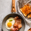 Sartén antiadherente de 20cm efecto piedra con tapa Pierre Gourmet Descueto