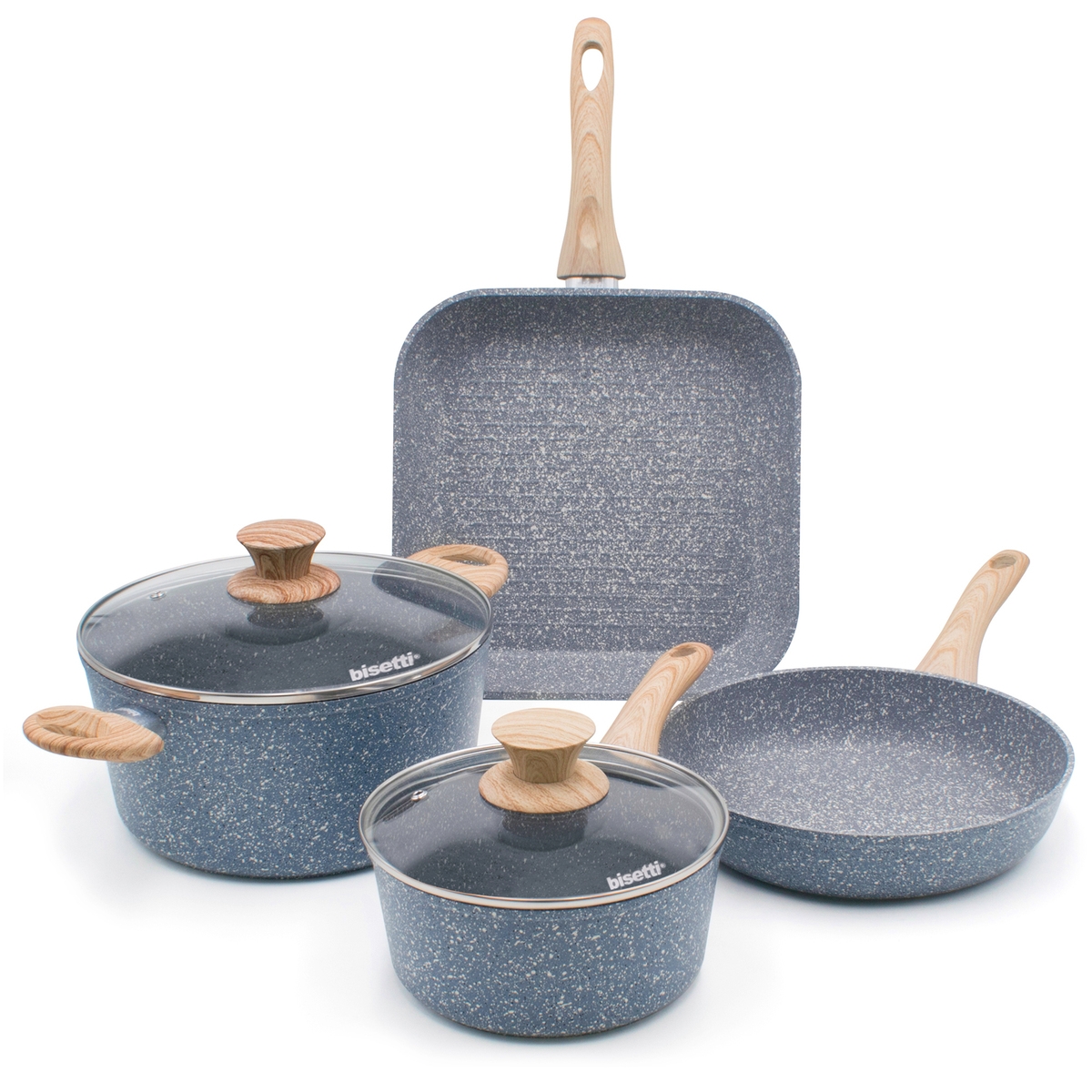Set de 6 ollas sartén parrilla antiadherente Pierre Gourmet Promoción Set de 6 ollas sartén parrilla antiadherente Pierre Gourmet Promoción