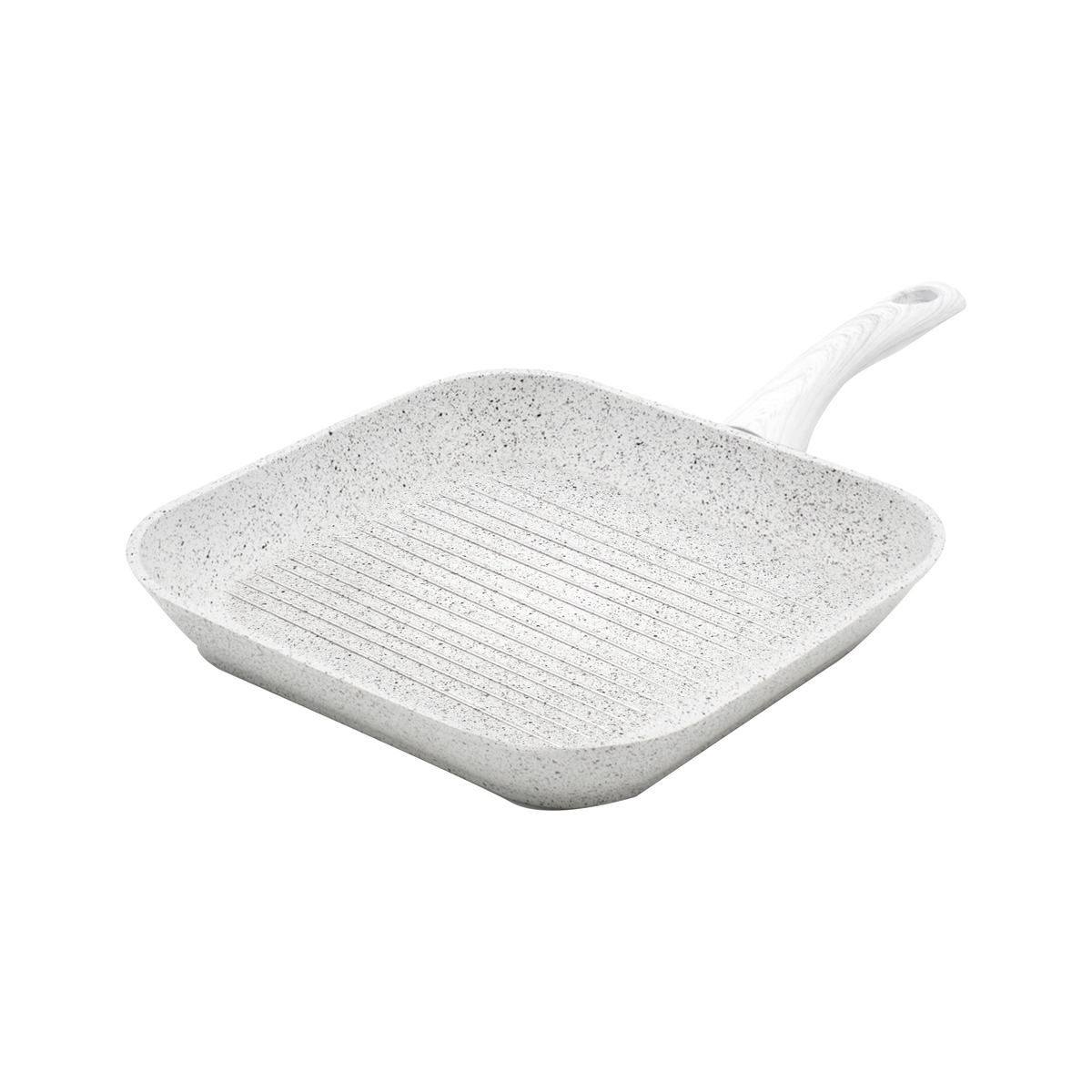 Parrilla antiadherente 28x28 cm con mango de madera blanca Stonewhite Promoción