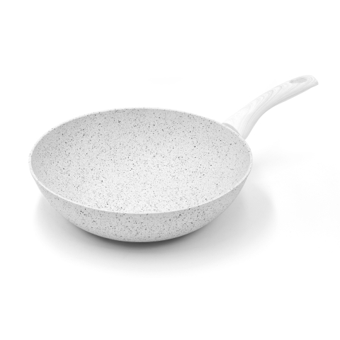 Wok saltapasta 28 cm de aluminio antiadherente Bisetti Stonewhite Promoción