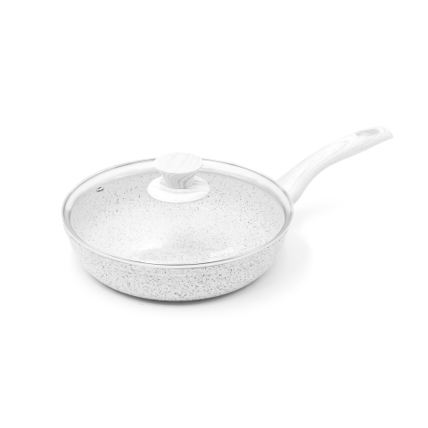 Sartén de aluminio antiadherente 24cm con mango de madera blanca Stonewhite Promoción