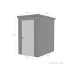 Caseta de jardín box en polipropileno 130x190x196cm de exterior Nemi Elección