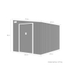 Caseta de metal para jardín porta herramientas 214x257x193cm Ostuni Elección