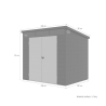 Casita caja herramientas de jardín en polipropileno 238x191x215cm Bolsena Elección