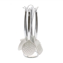 Set de 6 utensilios de cocina de silicona con soporte de metal Stonewhite Promoción
