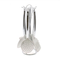 Set de 6 utensilios de cocina de silicona con soporte de metal Stonewhite Promoción