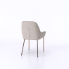 Juego de 4 sillas modernas con reposabrazos en similpiel beige para cocina Nath Venta