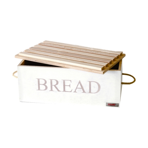 Caja para pan con tabla de cortar de madera Bisetti Stonewhite Promoción