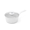 Cacerola antiadherente 18 cm con mango de madera blanca Bisetti Stonewhite Promoción