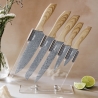 Set de 5 cuchillos de acero inoxidable con bloque transparente Pierre Gourmet Venta