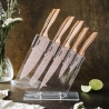 Set de 5 cuchillos de acero inoxidable con bloque transparente Bisetti Stonerose Oferta