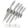 Juego de 5 cuchillos de cocina de acero inoxidable con bloque transparente Stonewhite Oferta
