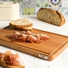 Tabla de cocina de madera con borde recogejugos 35x23x2cm Bisetti Venta