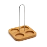 Set de molinillo de pimienta y sal especias 4 piezas con base de madera de haya Bisetti Venta