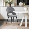 Silla moderna de terciopelo y acolchada para salón-comedor y cocina Zarda Venta