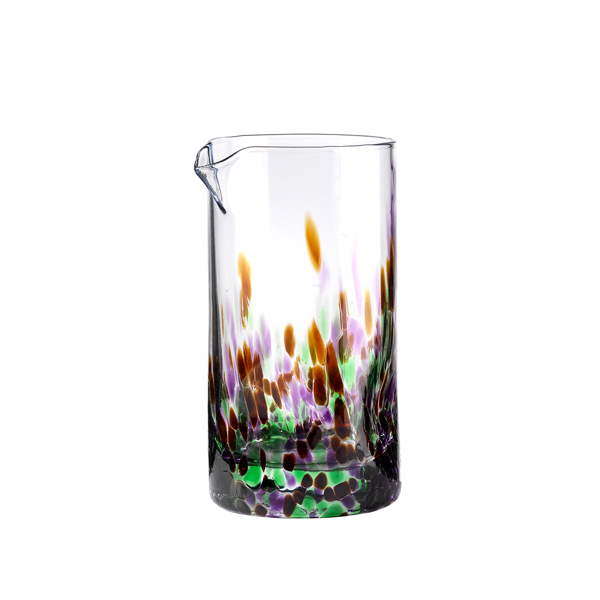Jarra de vidrio para agua 0,5 lt multicolor 15 cm Banderoles Promoción