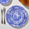 Juego de 4 platos llanos de terracota estilo inglés 27x27x2cm Blue Italian Venta