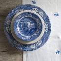 Juego de 4 platos llanos de terracota estilo inglés 27x27x2cm Blue Italian Rebajas