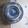 Juego de 4 platos llanos de terracota estilo inglés 27x27x2cm Blue Italian Rebajas