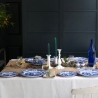 Juego de 4 platos llanos medianos de terracota decorados estilo inglés Blue Italian Venta