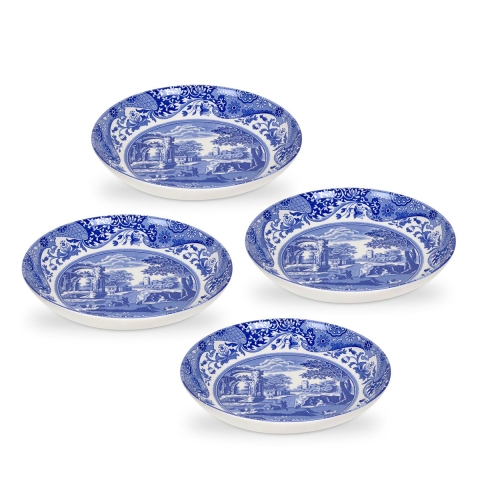 Set de 4 platos hondos estilo inglés de terracota 23x23x2cm Blue Italian Promoción