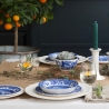 Set de 4 platos hondos estilo inglés de terracota 23x23x2cm Blue Italian Venta