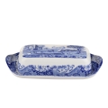 Mantequera de terracota decorada estilo inglés Blue Italian Promoción