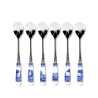 Set de 6 cucharillas de café de acero y cerámica estilo inglés Blue Italian Promoción