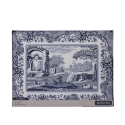 Set 6 mantelitos rígidos estilo inglés azul italiano 30,5x23 cm Promoción