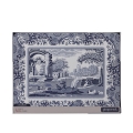 Set 6 mantelitos rígidos estilo inglés azul italiano 30,5x23 cm Promoción