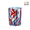 Set de 6 vasos de agua de vidrio colorido diseño creativo 10cm Banderoles Promoción