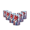 Set de 6 vasos de agua de vidrio colorido diseño creativo 10cm Banderoles Stock